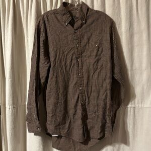Men’s Orvis button down cotton flannel plaid shirt